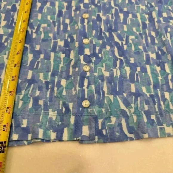 J. Jill Womens Printed Extra Fine Pima Cottton Cardigan Sweater Size M Blue NWOT - Picture 7 of 7